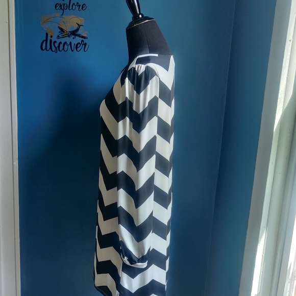Brigitte Bailey Chevron Dress Size Small - Picture 2 of 5